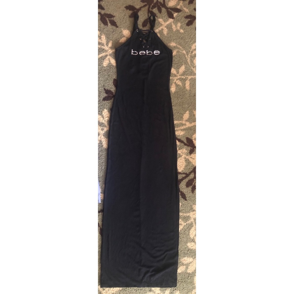 Bebe ribbed lace up maxi dress. XS. New never used